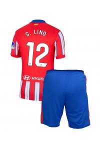 Fotbalové Dres Atletico Madrid Samuel Lino #12 Dětské Domácí Oblečení 2024-25 Krátký Rukáv (+ trenýrky)